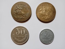 Mongolian souvenir and circulation coins (4 pieces)