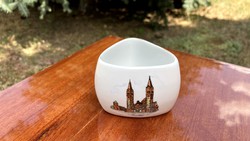 Aquincum porcelain Szeged cigarette offering souvenir small bowl
