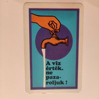 Víz takarékossági kártyanaptár 1972
