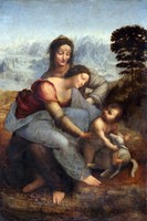 Leonardo da Vinci - with the holy Anna of the Virgin and Child - reprint