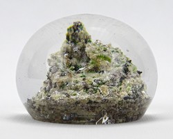 1M170 Antik kristályos fújt üveg levél nehezék