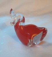4987 - Colored glass letter weight (duck)