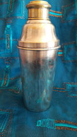 Antique silver-plated shaker, cocktail glass (3408)