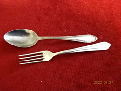 Chrome spoon and fork, different brands. Jokai.