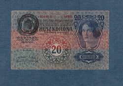 20 Crowns 1913 i. Edition with a Romanian stamp