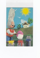 Húsvéti képeslap postatiszta nyúl figura