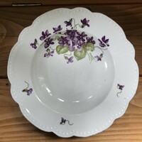 Violet pearl Zsolnay wall plate