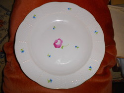 Herend porcelain plate with herend + tertia mark stamped in mass - with Viennese rose motif 24.5 cm