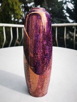 Purple luster raven house vase, 25 cm