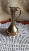 Antique copper pitcher/spout, height: 14.5 cm, diameter: 7.5 cm.