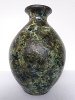 Retro pocakos kerámia váza márványozott mintával