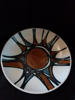 Mázás kerámia fali tányér