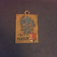 'Moisson 1947' festett bronz medál füllel  1947-es Cserkész Dzsembori magyar csapattagok számára