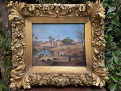 E. LECOMTE: KARAVÁN  EGY KELETI VÁROS KAPUJÁNÁL