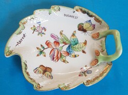 Herend bowl with Victoria pattern. Artex Budapest label