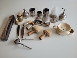 Régi vintage borbély kellékek férfi fodrász szerszámok