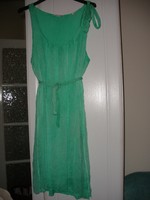Silk, 100% caterpillar silk dress, green