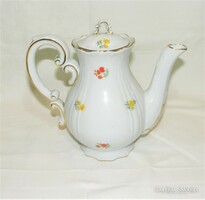 Zsolnay coffee pot, pouring porcelain with flower pattern