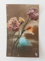Old floral postcard 1924 postcard carnation