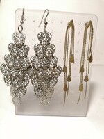 Silver colored earrings (955)