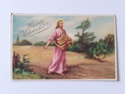 Régi húsvéti képeslap 1947 levelezőlap Jézus a magvető
