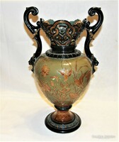 Antik Gerbing &Stephan majolika váza - 38 cm