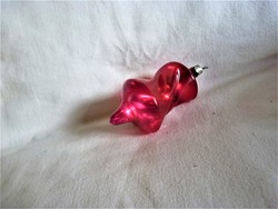 RÉGI ÜVEG KARÁCSONYFADÍSZ - LAMPION (ÁTTETSZŐ!)