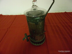 Old electric samovar with glass top