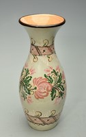 Korai  Lázi János népi mintás váza, HMV, 1920-as évek vége. 28 cm.