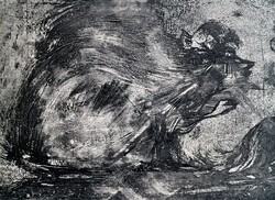Abstract etching - can you find it? (Full size: 53x37 cm, the work itself 29x21 cm))