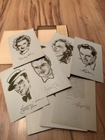 Pencil drawings of our actors György