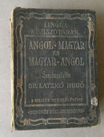 Dr. Latzkó Hugó angol- magyar/magyar- angol antik szótára eladó!