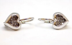 White gold stone earrings (zal-au105855)