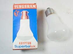 Retro Krypton Superbalux Tungsram villany körte izzó elektromos kellék
