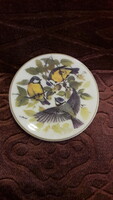Miniature blue tit bird porcelain plate (l3495)