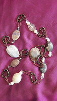 Mineral necklace, bijou necklace (l3492)