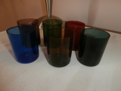 Retro színes stampedlis pohárkák