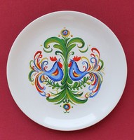 Kézzel festett német porcelán kakas mintás kakasos tányér akasztható fali