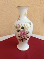 Hollóházi nagy méretű kézzel festet váza,, ,37 cm,,Hibátlan!