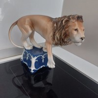 Royal dux cirkuszi oroszlán porcelán figura
