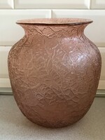 Antik Loetz repesztett üveg váza az 1930-as évekből, 23 cm