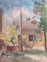 Watercolor street scene (23x29 cm)