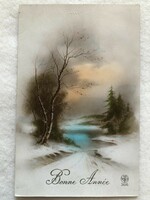 Antik, régi Karácsonyi képeslap                              -5.