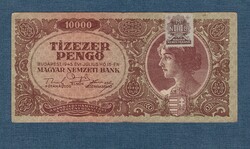 10000 Pengő 1945 overprint with dezma stamp