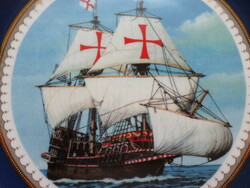 Santa Maria hajós vitorlás porcelán tányér 24,5 cm