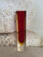Val saint lambert's Belgian gradient oblong glass vase a38