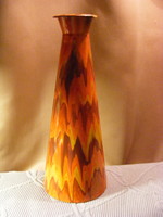 Retro enamelled plate vase 28 cm