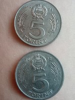 5 forint 1971 és 1972