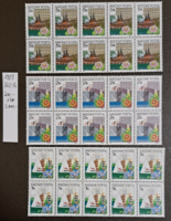 1983. Tens, (3x) health and holiday destinations postmarked Hungarian stamp
