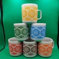 Vintage Polish Lubiana Colorful Mugs
